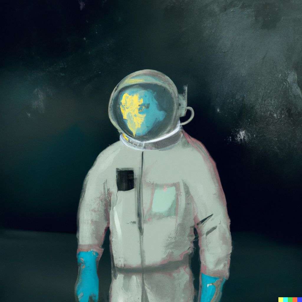 an astronaut, painting, surrealism style